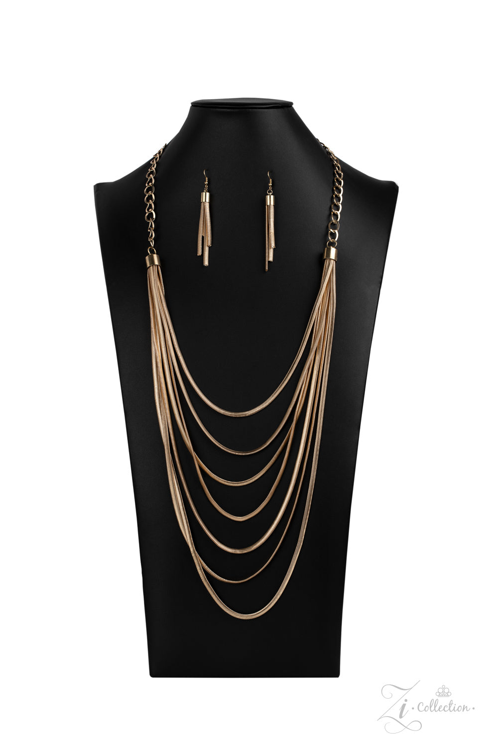 Paparazzi Commanding 2020 Zi Collection Gold Necklace - A Finishing Touch 