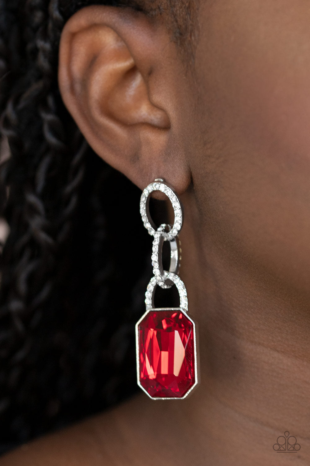 Paparazzi Superstar Status - Red Post Earrings - A Finishing Touch 