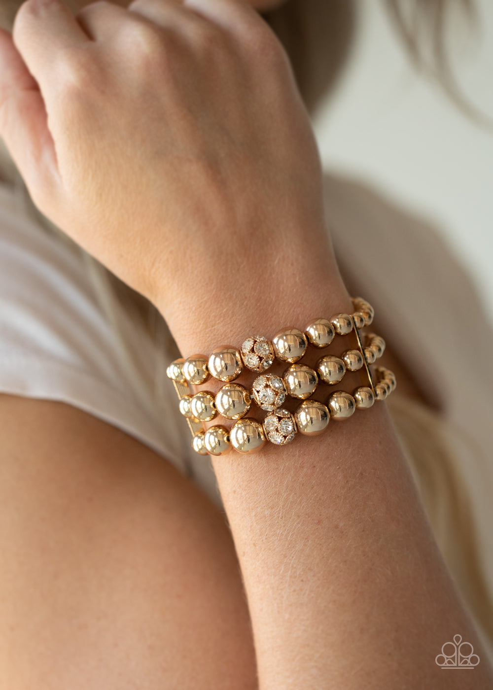 Paparazzi Icing On The Top - Gold Bracelet - A Finishing Touch 