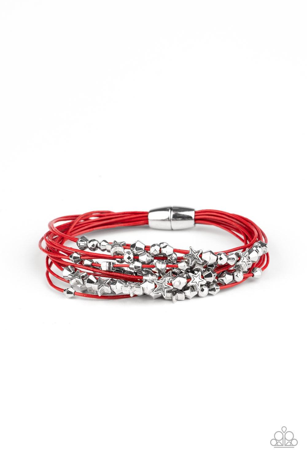 Paparazzi Star-Studded Affair - Red Bracelet - A Finishing Touch Jewelry