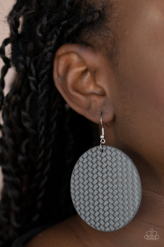 Paparazzi WEAVE Your Mark - Silver Earrings - A Finishing Touch 