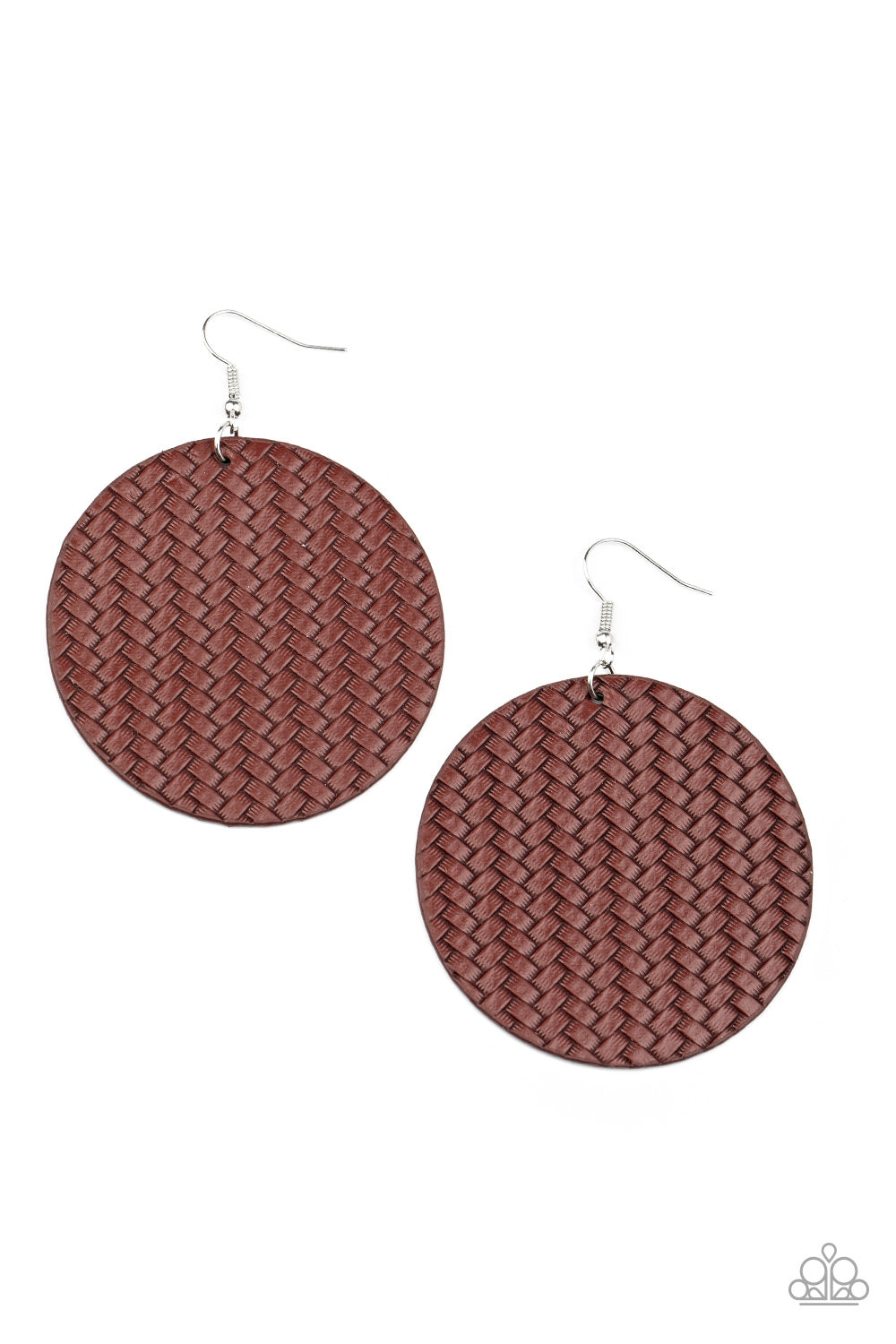 Paparazzi WEAVE Your Mark - Red Earrings - A Finishing Touch 