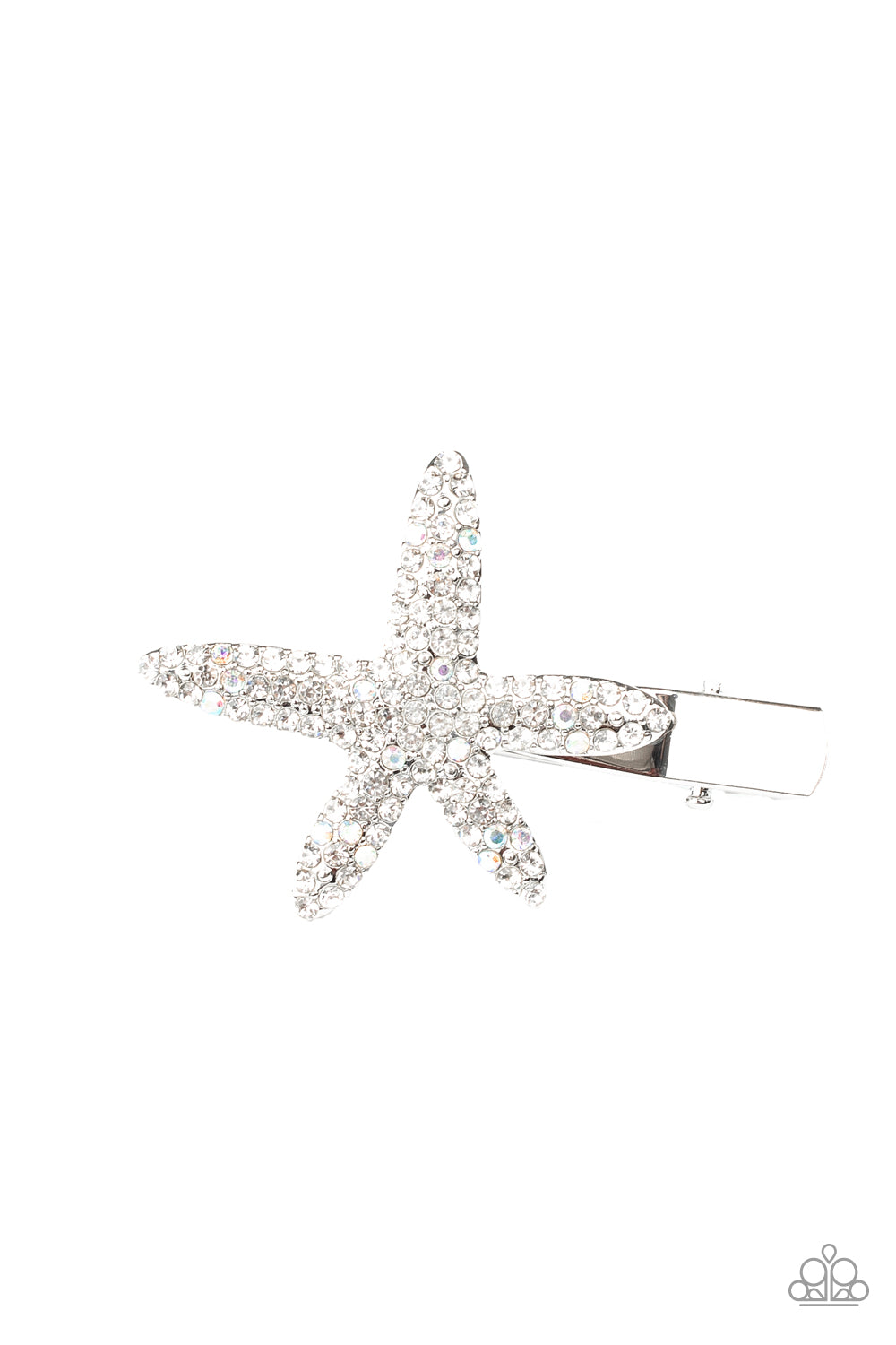 Paparazzi Wish On a STARFISH - White Hair Clip - A Finishing Touch 
