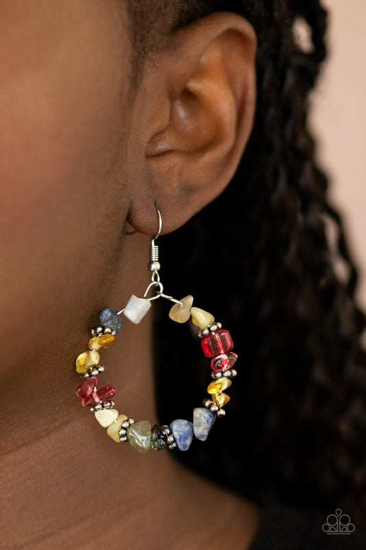 Paparazzi Going for Grounded - Multi Earrings - A Finishing Touch 