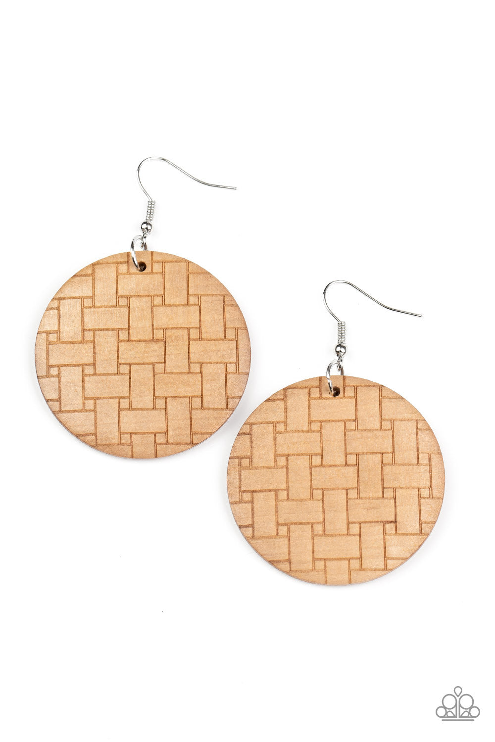 Paparazzi Natural Novelty - Brown Earrings - A Finishing Touch 