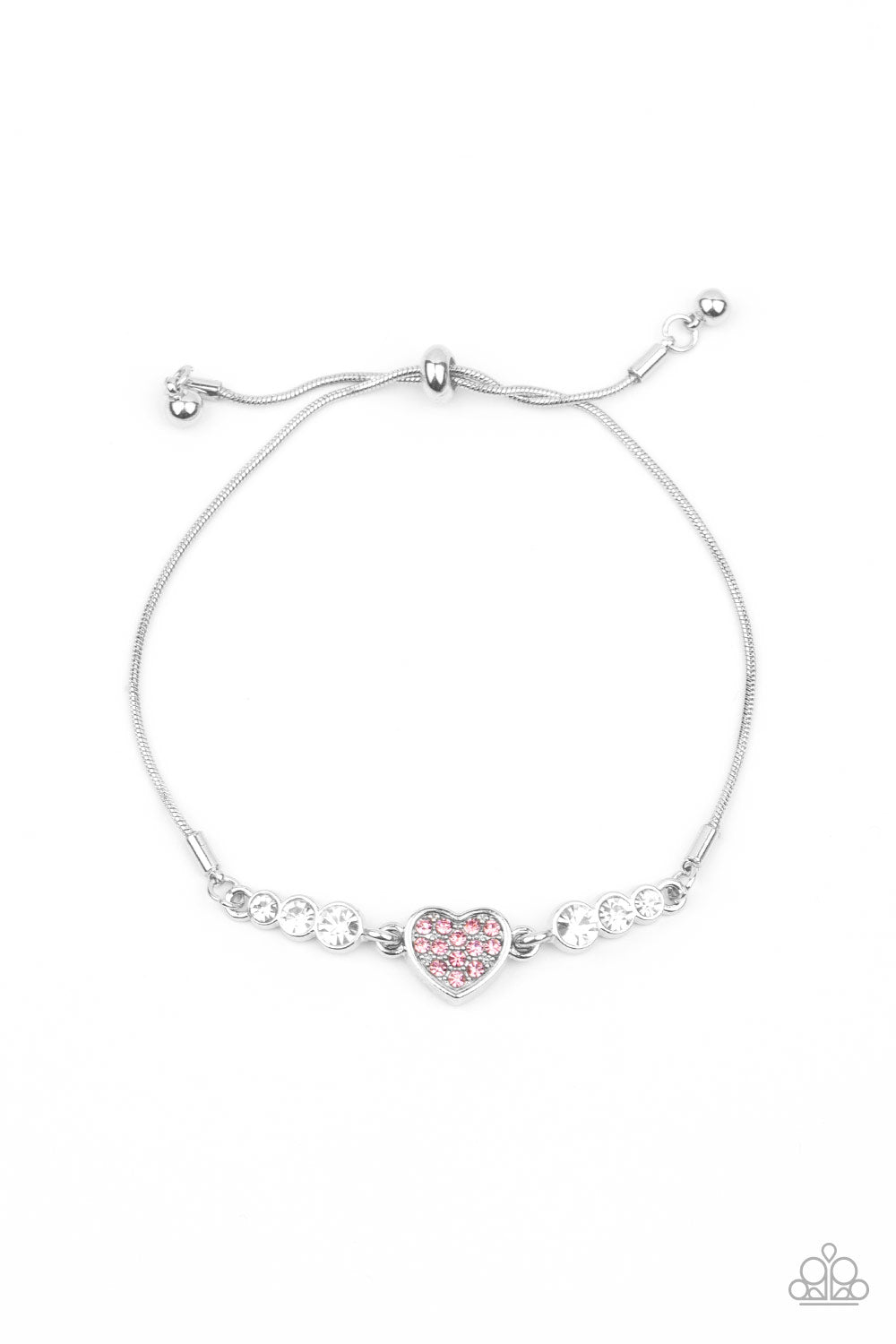 Paparazzi Big-Hearted Beam Bracelet - January 2021 Life Of The Party Exclusive - A Finishing Touch 