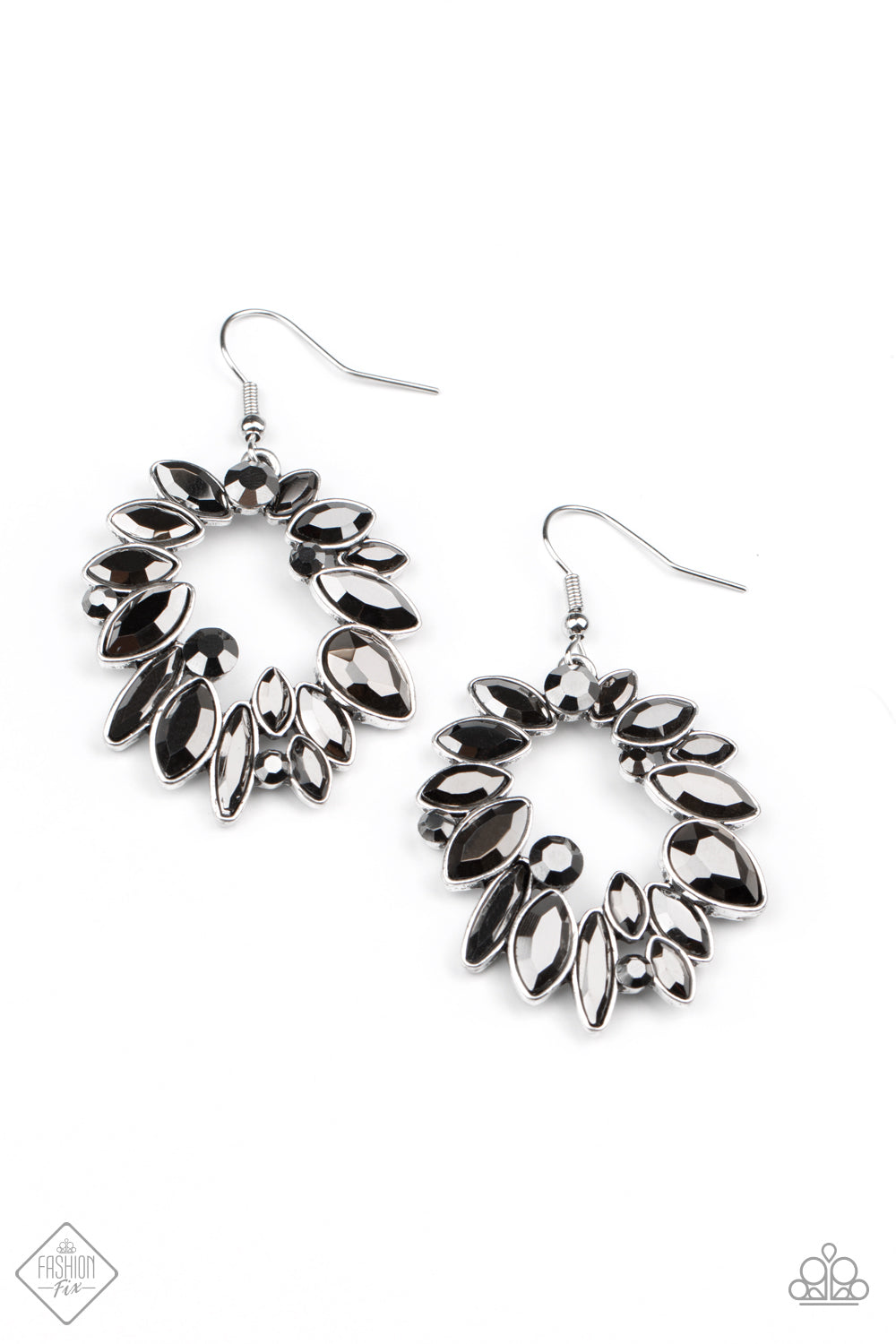 Paparazzi Try as I DYNAMITE - Silver Earrings - Paparazzi Accessories Jewelry