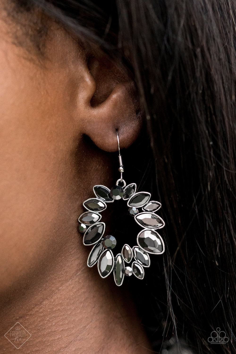 Paparazzi Try as I DYNAMITE - Silver Earrings - Paparazzi Accessories Jewelry