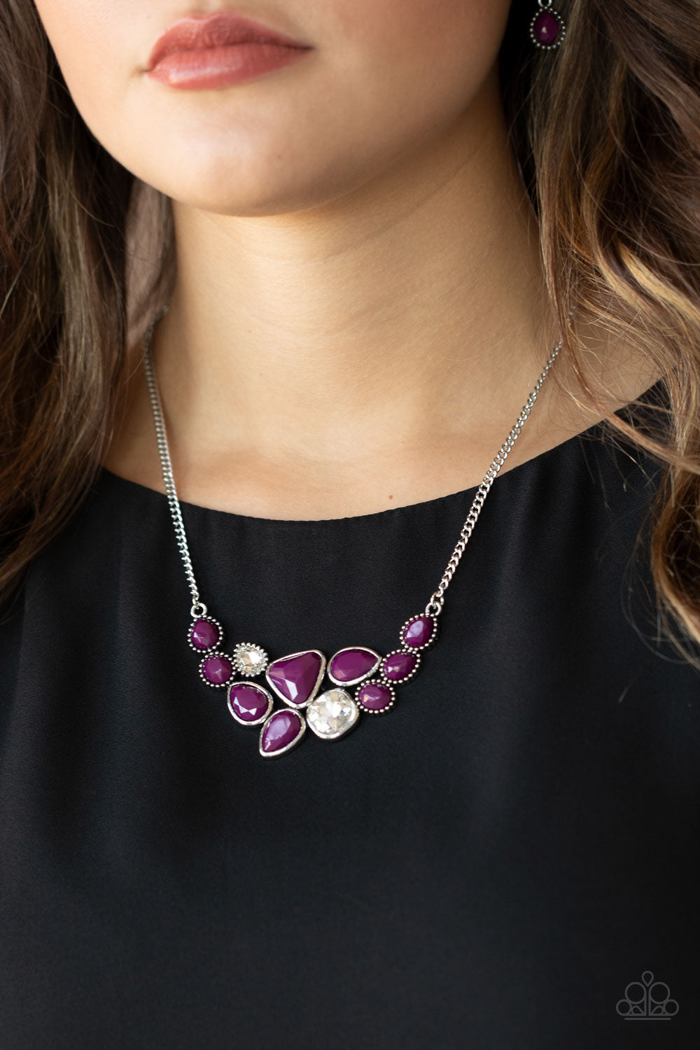 Paparazzi Breathtaking Brilliance - Purple Necklace - A Finishing Touch 