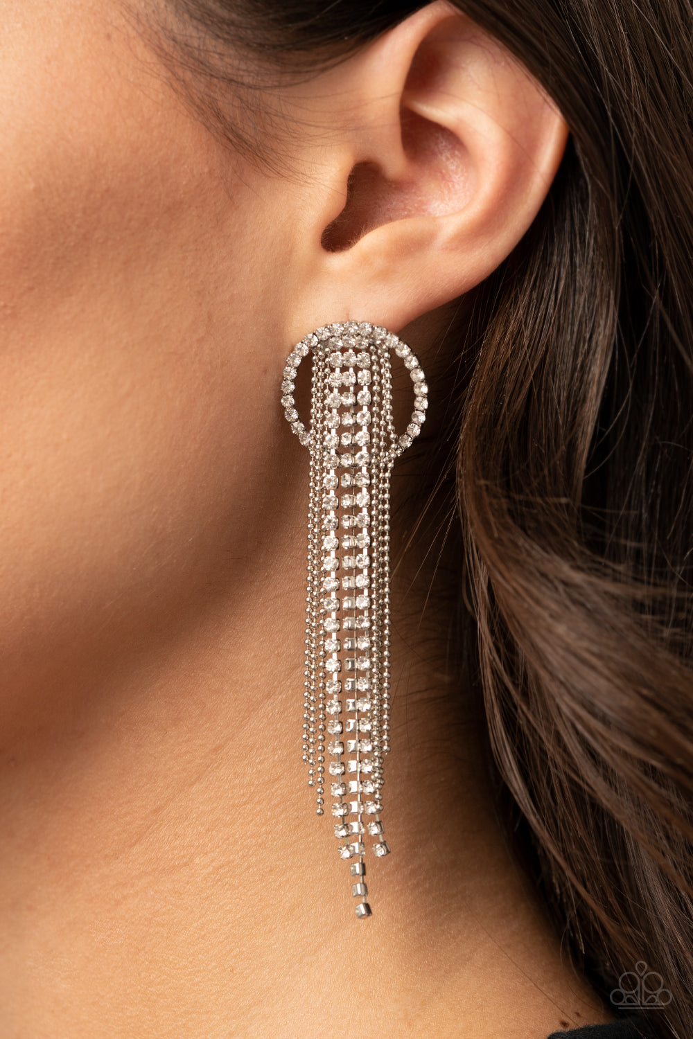 Paparazzi Dazzle By Default Earrings - January 2021 Life Of The Party Exclusive - A Finishing Touch 