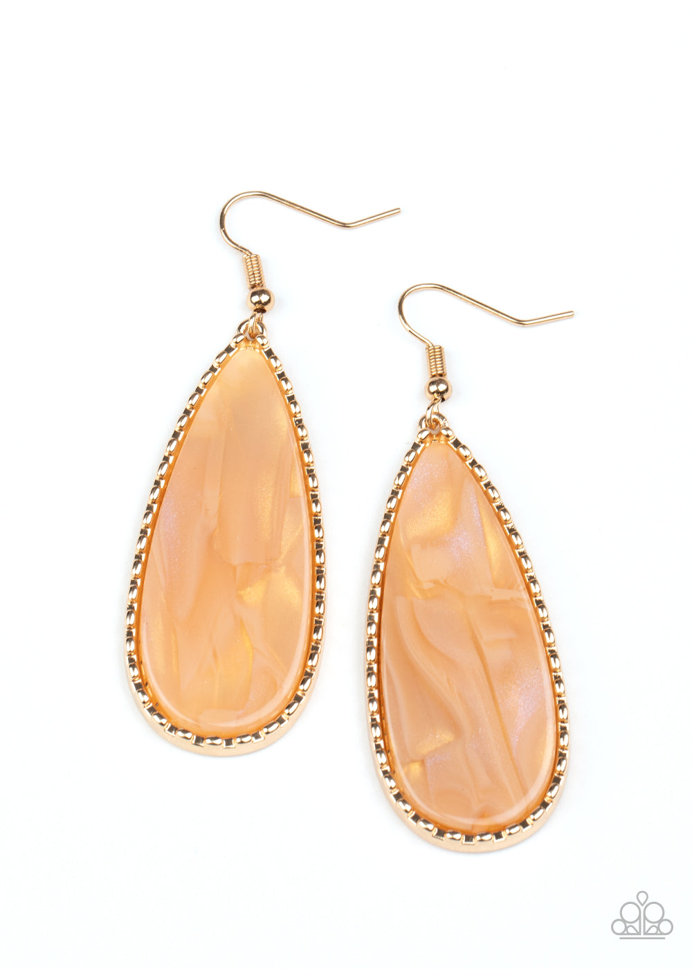 Paparazzi Ethereal Eloquence - Gold Earrings - A Finishing Touch 