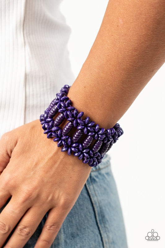 Paparazzi Fiji Flavor - Purple Bracelet - A Finishing Touch 