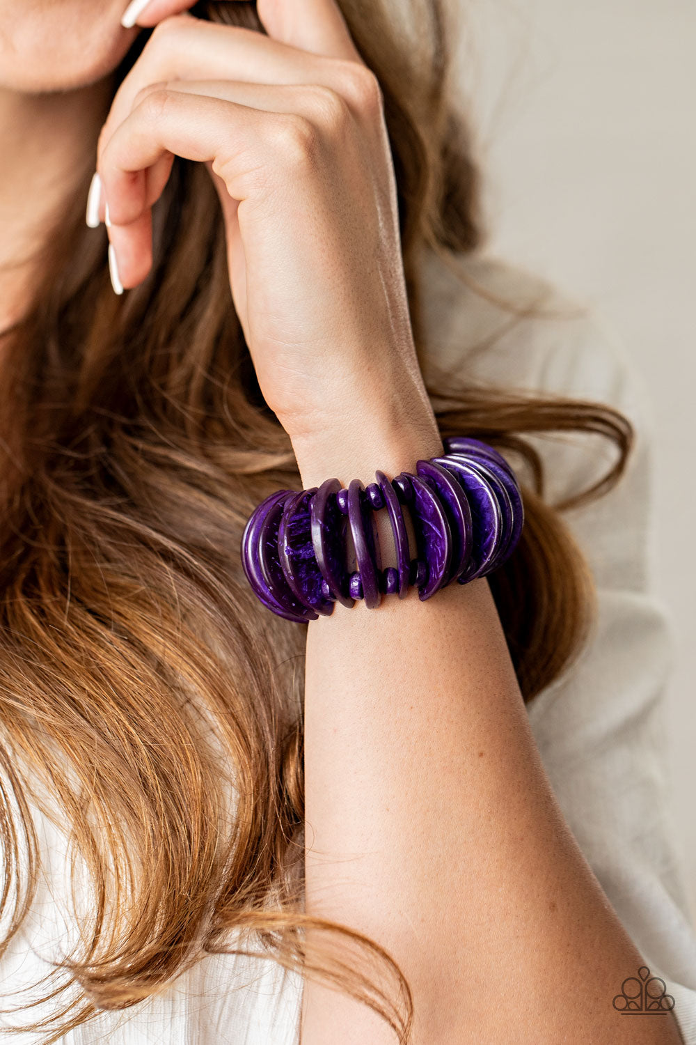 Paparazzi Tropical Tiki Bar - Purple Bracelet - A Finishing Touch 