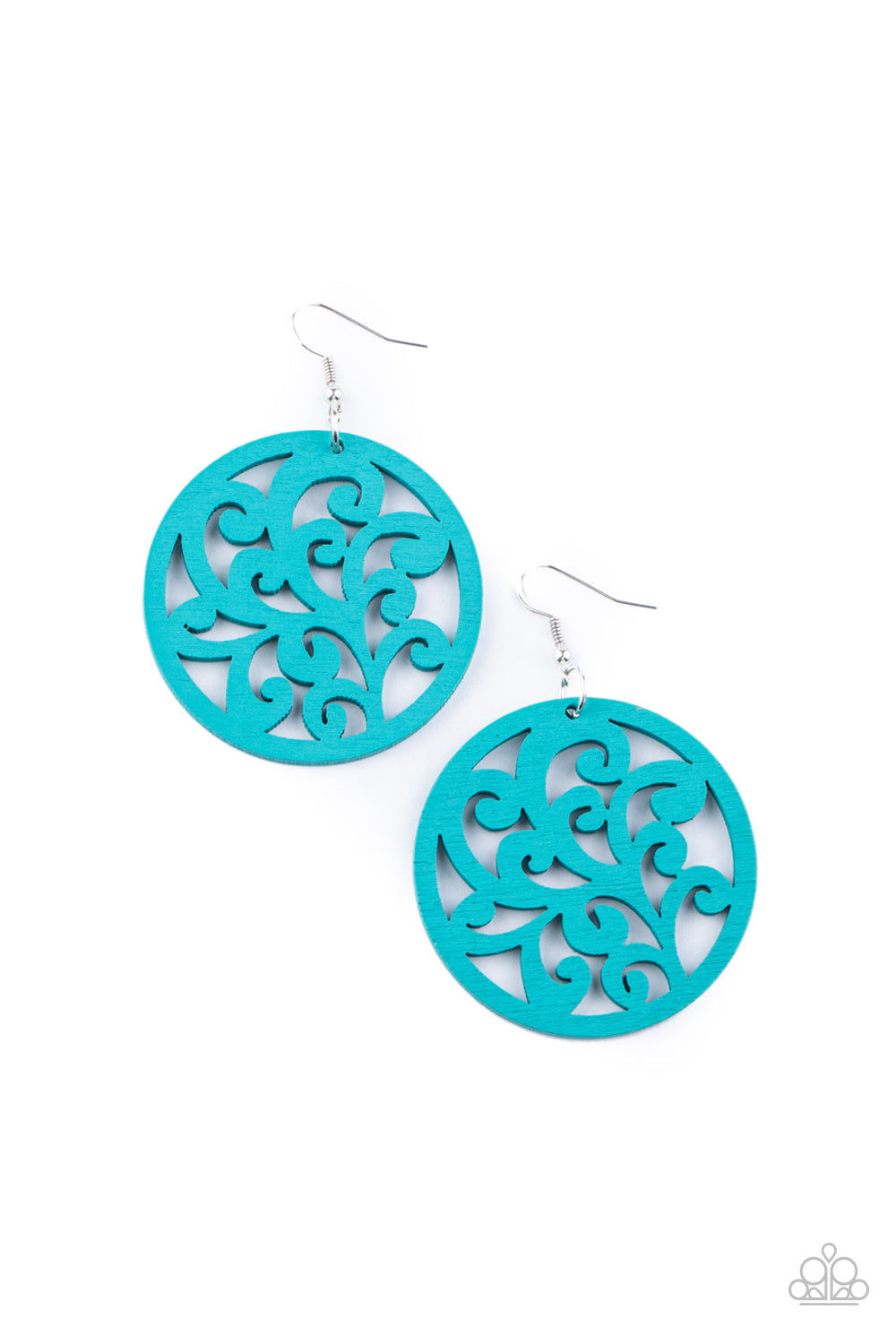 Paparazzi: Fresh Off The Vine - Blue Earrings - A Finishing Touch 