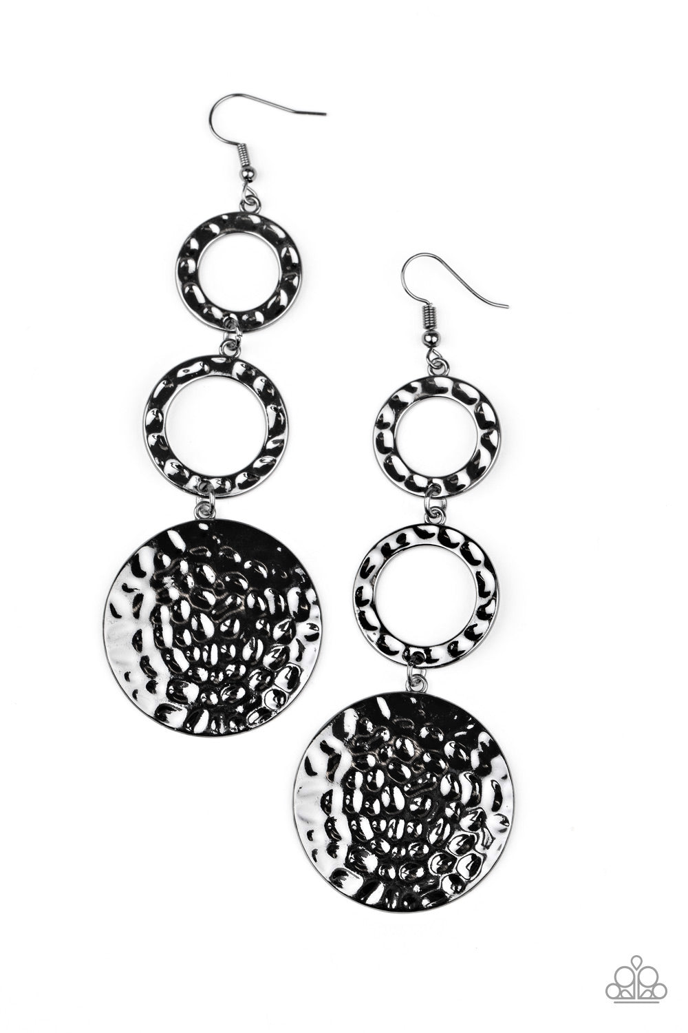 Paparazzi Blooming Baubles - Black Earrings - A Finishing Touch 