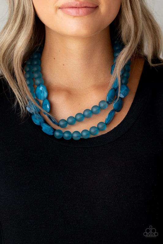Paparazzi Arctic Art - Blue Necklace - A Finishing Touch 