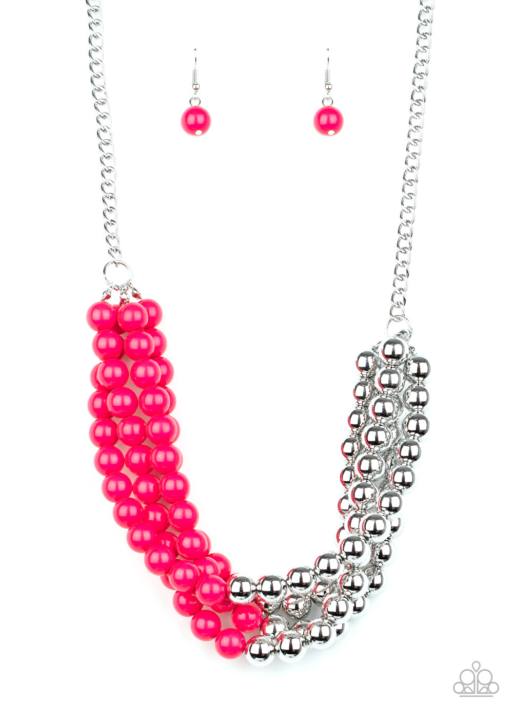 Paparazzi Layer After Layer - Pink Necklace - A Finishing Touch Jewelry