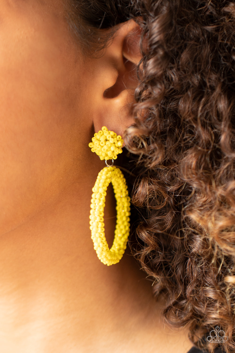 Paparazzi Be All You Can BEAD - Yellow Earrings - A Finishing Touch Jewelry Paparazzi jewelry images