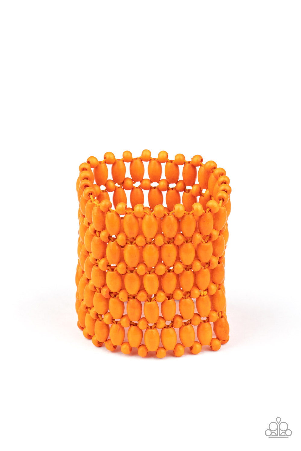 Paparazzi Way Down In Kokomo - Orange Wooden Beads Bracelet - A Finishing Touch Jewelry
