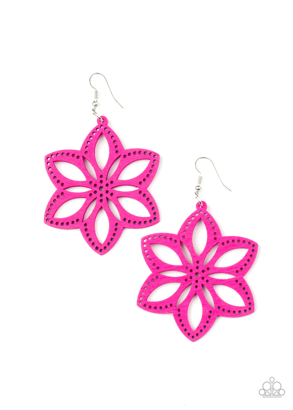 Paparazzi Bahama Blossoms - Pink Earrings - A Finishing Touch 