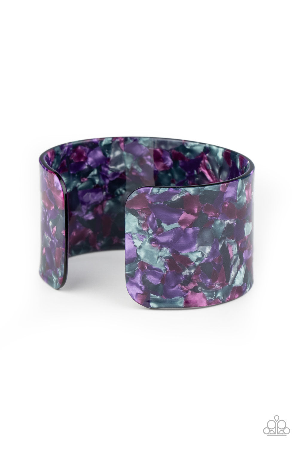 Paparazzi Freestyle Fashion - Purple Acrylic Bracelet - A Finishing Touch 