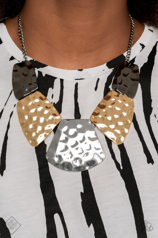 Paparazzi HAUTE Plates - Multi Necklace - A Finishing Touch 