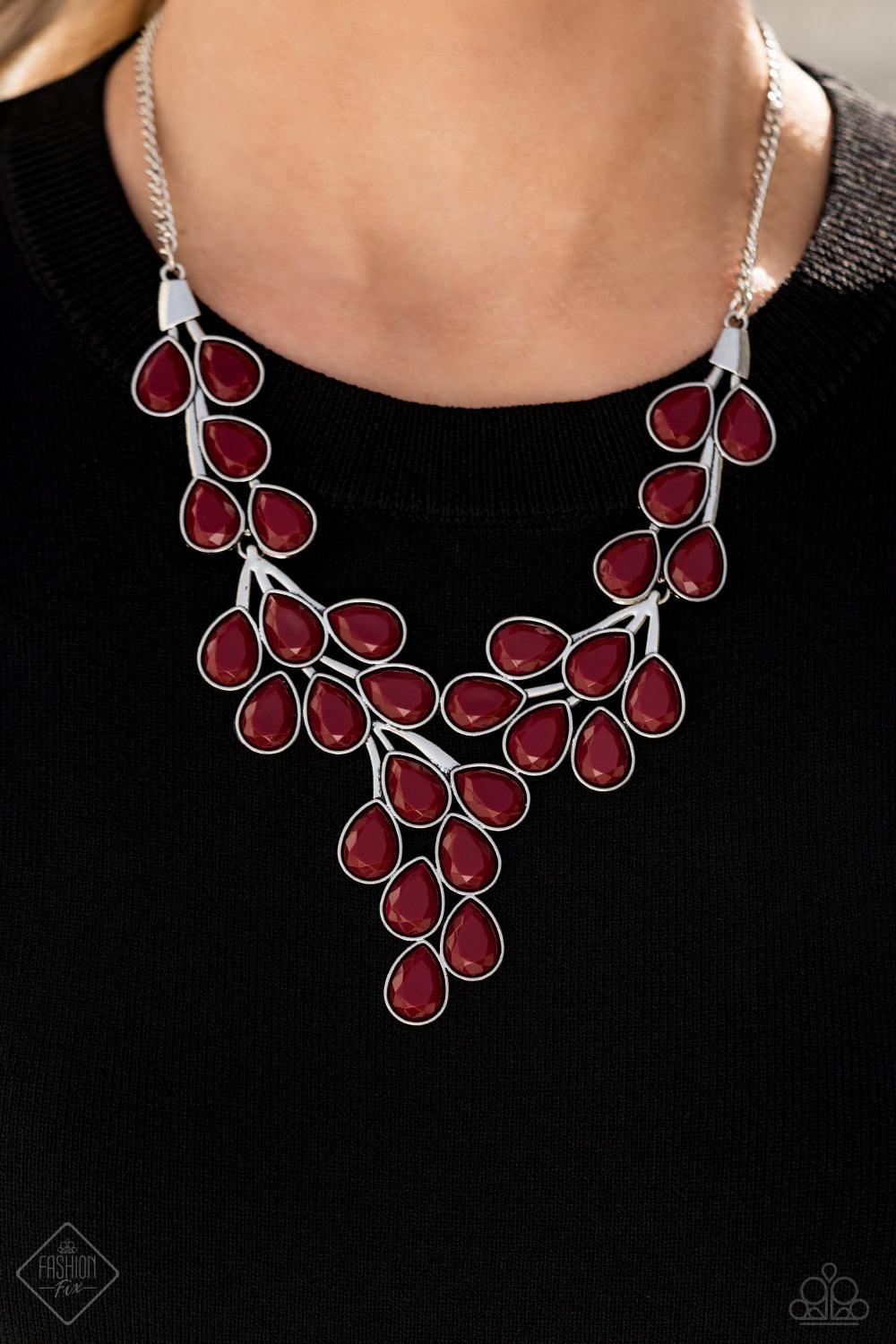 Paparazzi Eden Deity - Red Necklace - A Finishing Touch 