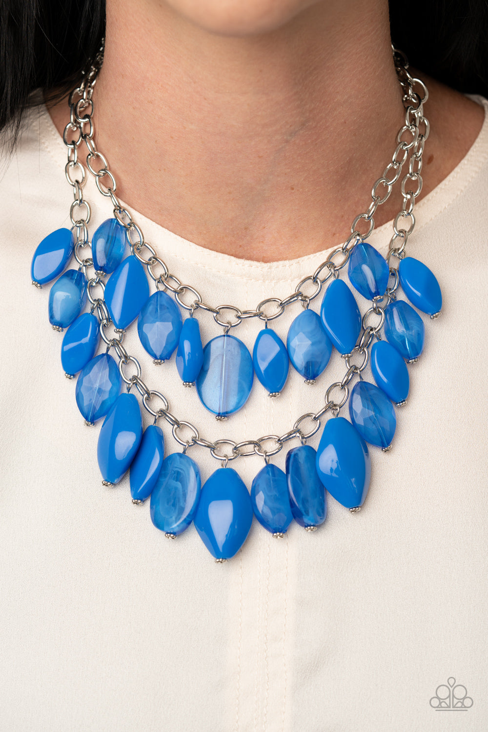 Paparazzi Palm Beach Beauty - Blue Necklace - A Finishing Touch 