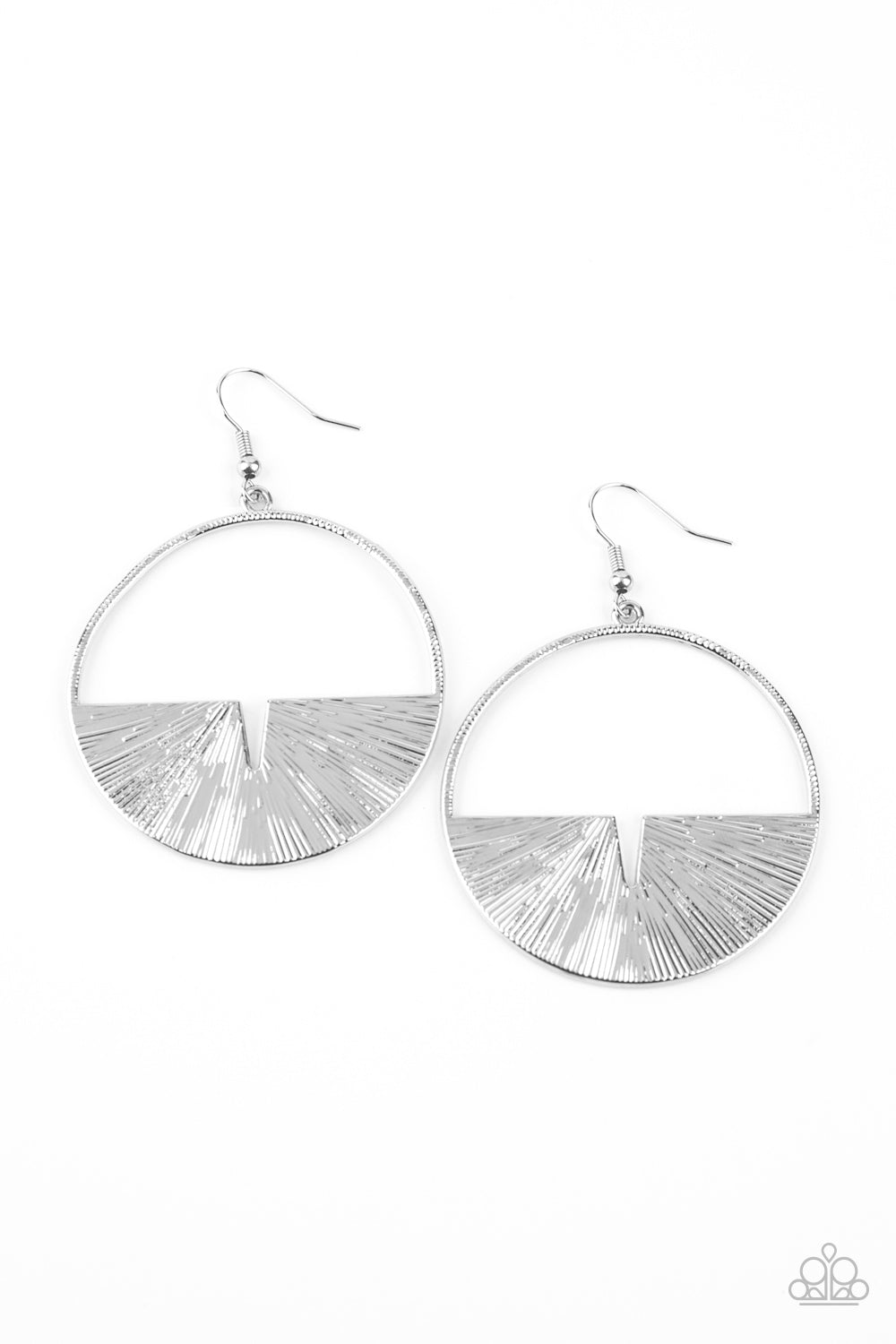 Paparazzi Reimagined Refinement - Silver Earrings - A Finishing Touch 