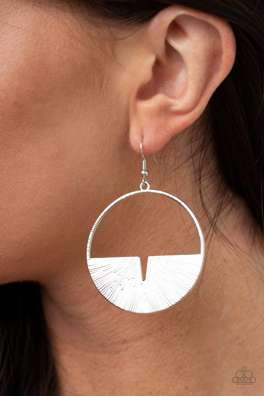 Paparazzi Reimagined Refinement - Silver Earrings - A Finishing Touch 