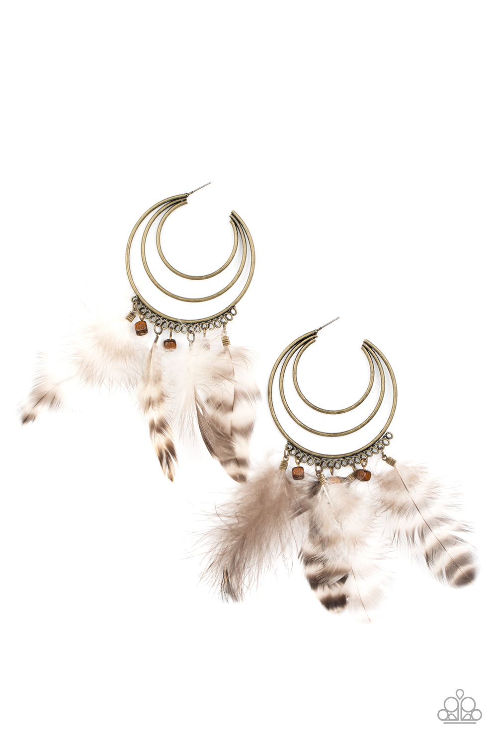 Paparazzi Freely Free Bird - Brass Earrings - A Finishing Touch Jewelry