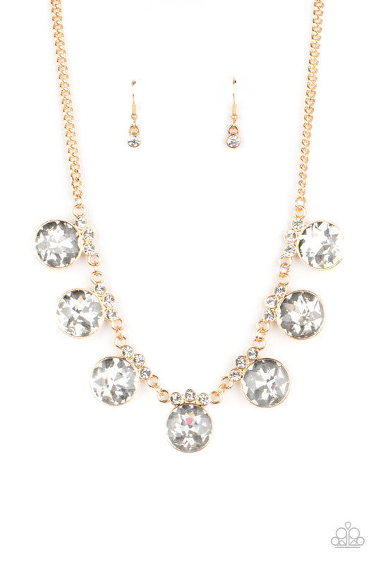 Paparazzi GLOW-Getter Glamour - Gold Necklace - A Finishing Touch 