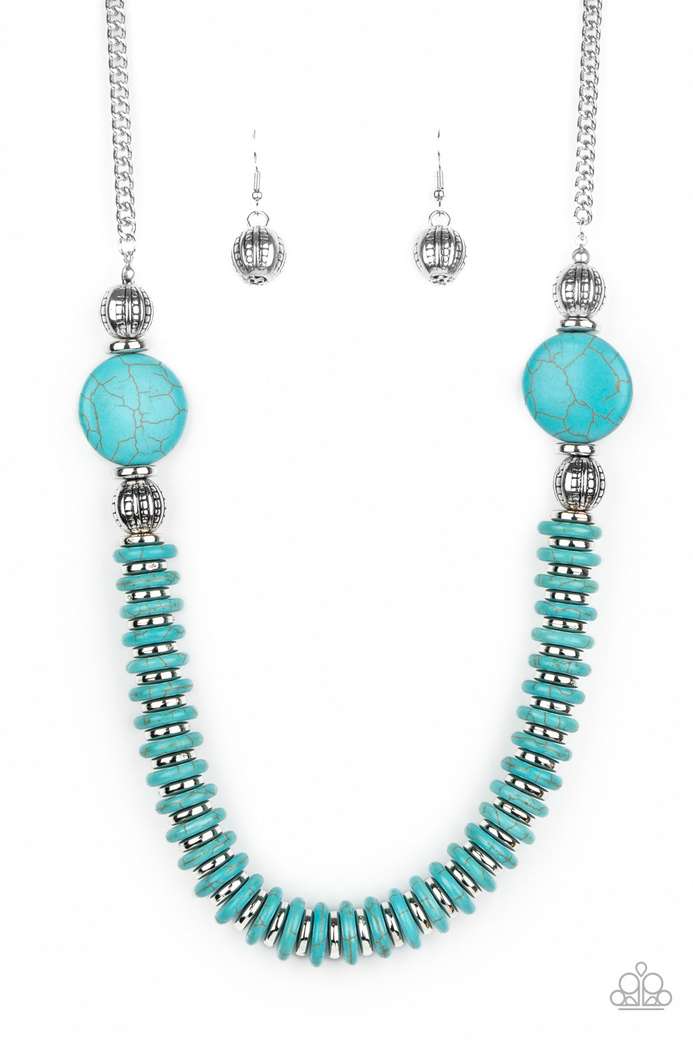 Paparazzi Desert Revival - Blue Necklace - A Finishing Touch Jewelry