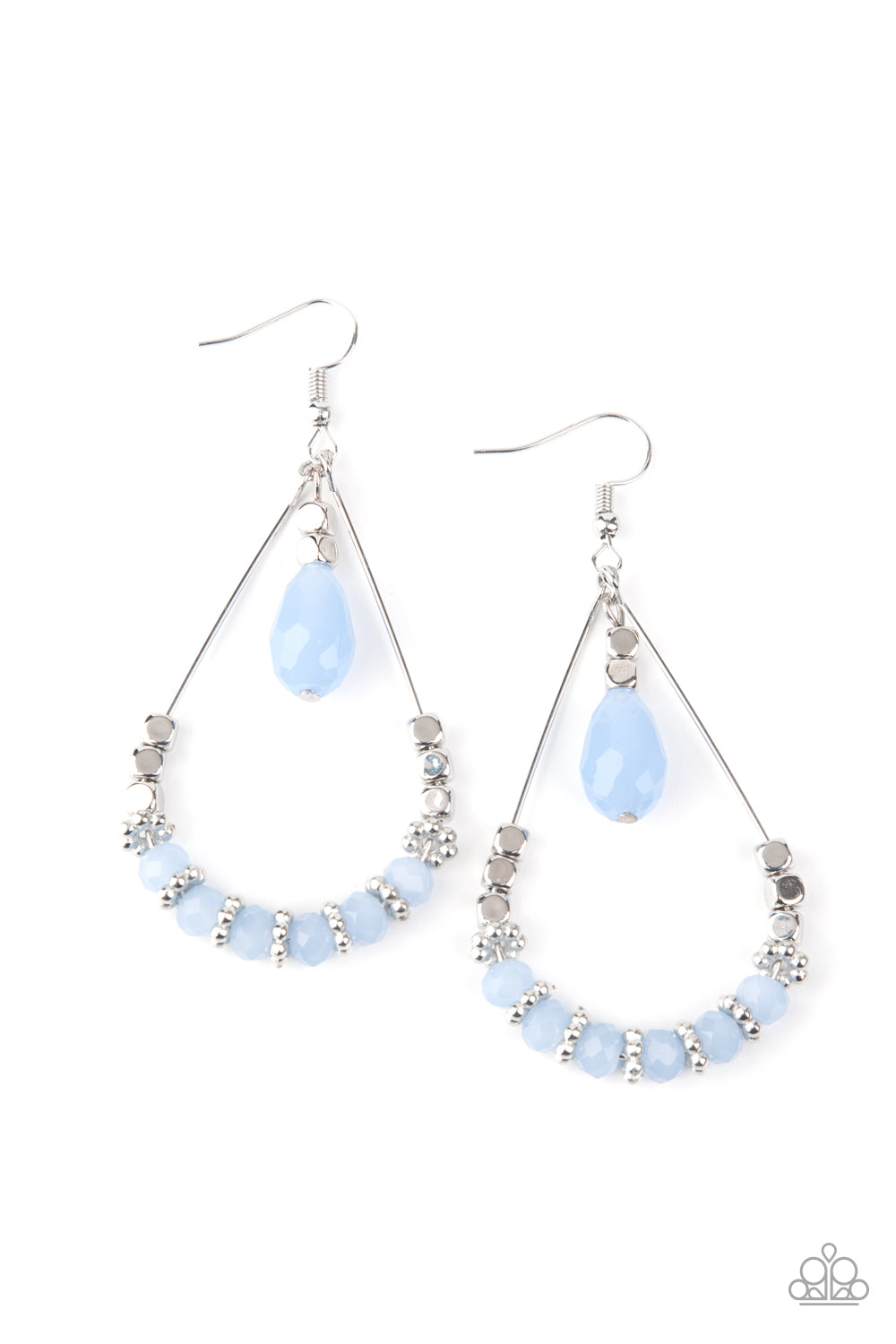 Paparazzi Lovely Lucidity - Blue Earrings - A Finishing Touch 