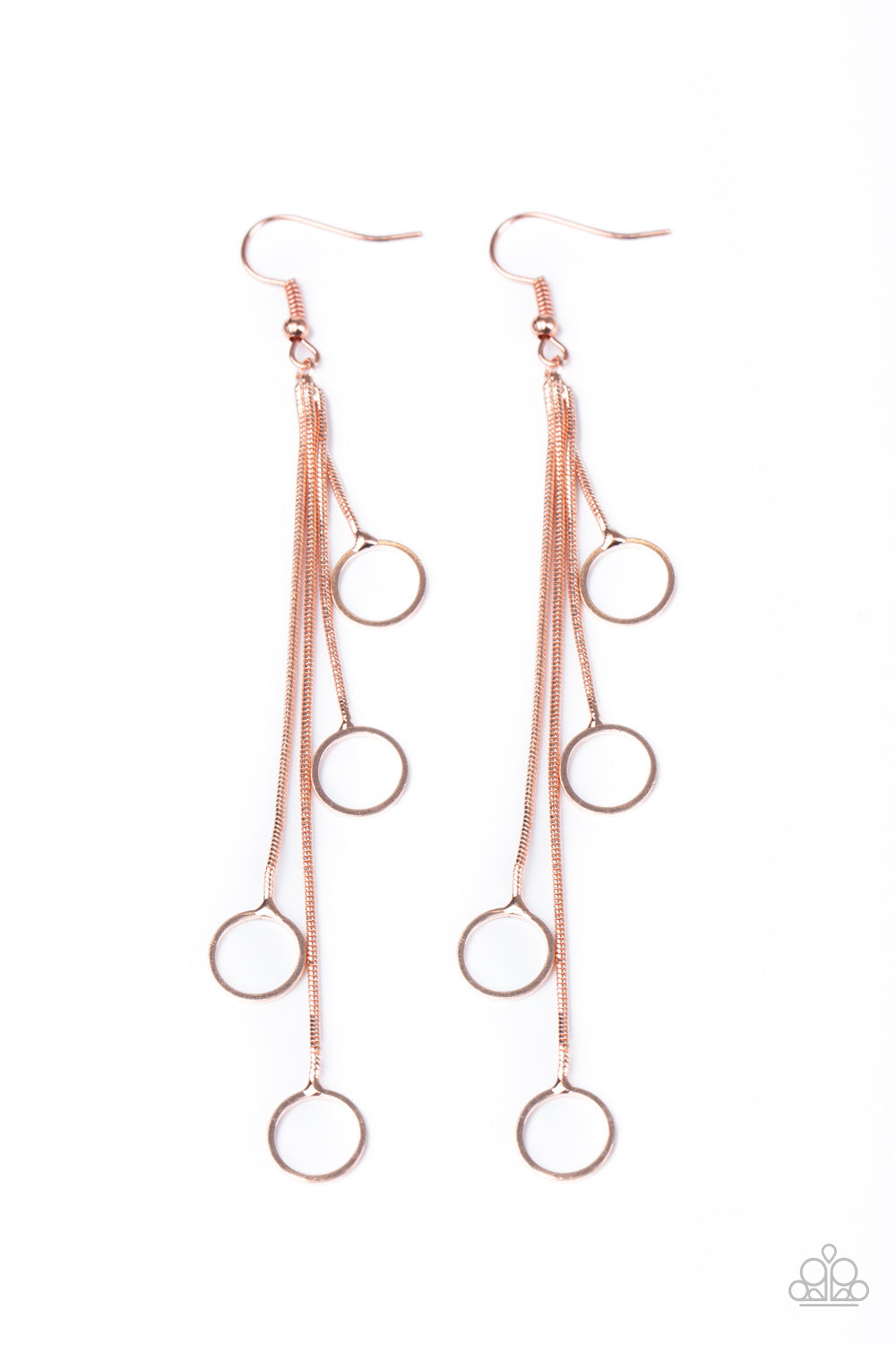 Paparazzi Full Swing Shimmer - Copper Earrings - A Finishing Touch 