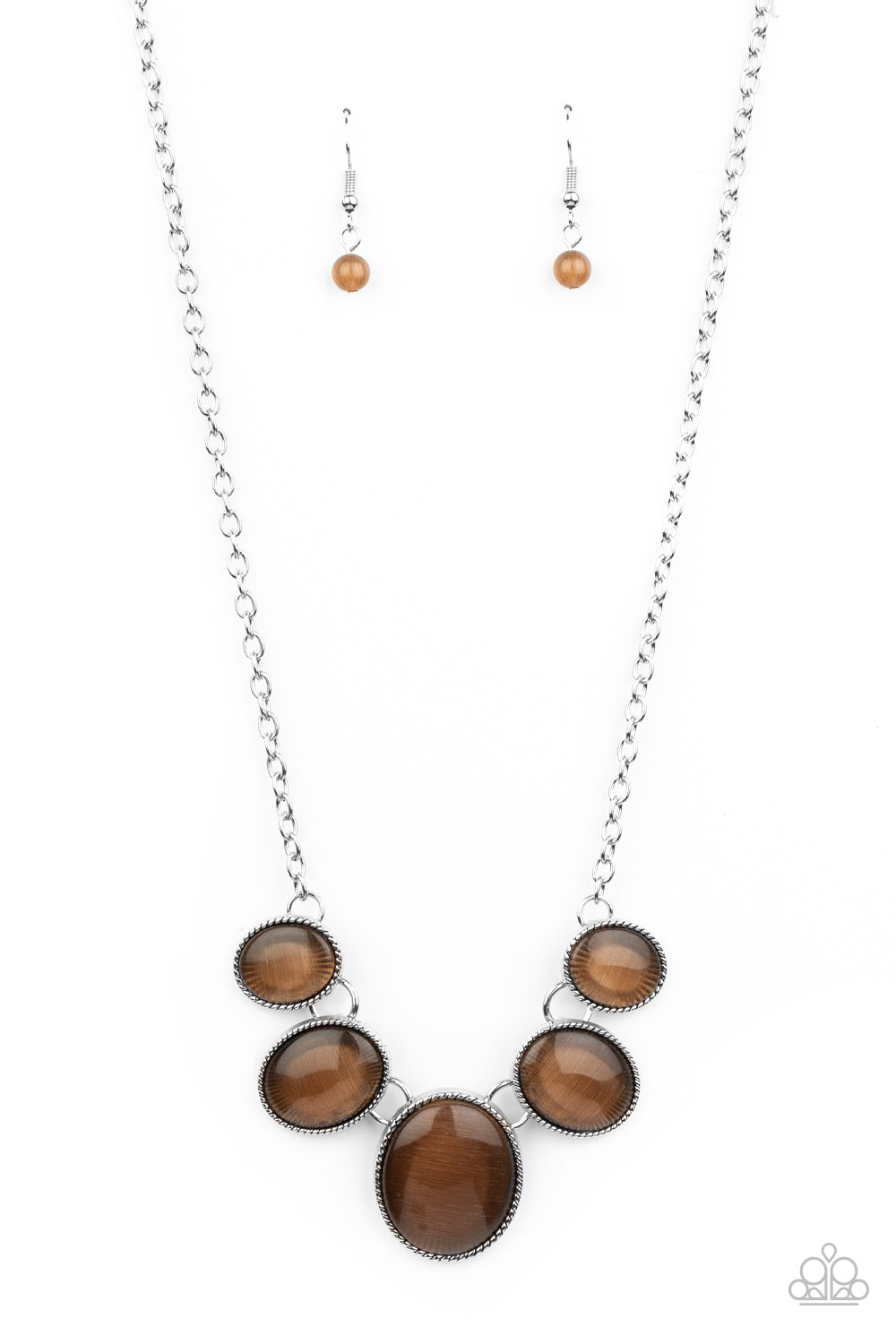 Paparazzi One Can Only GLEAM - Brown Necklace - A Finishing Touch 