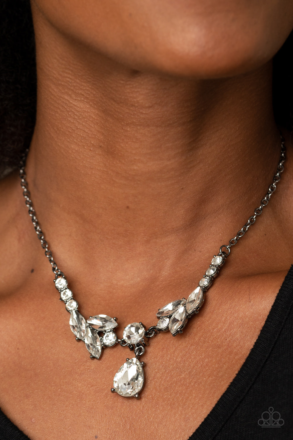 Paparazzi Unrivaled Sparkle - Black Necklace - A Finishing Touch 