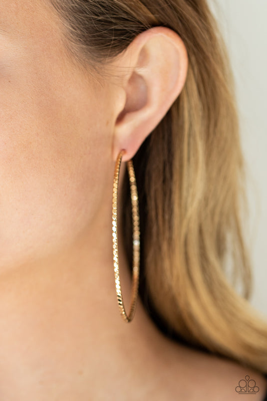 Paparazzi Pump Up The Volume - Gold Earrings - A Finishing Touch Jewelry