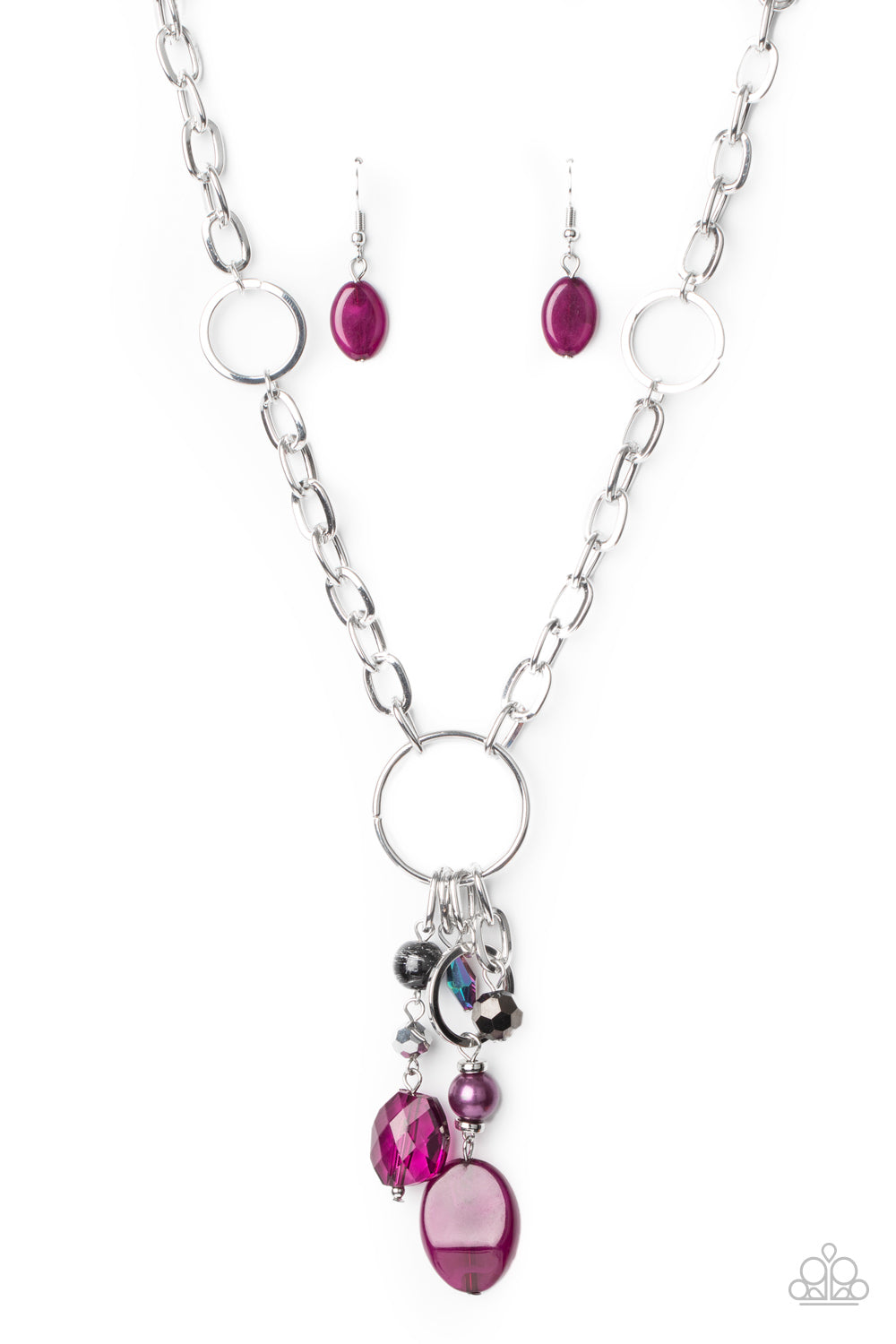 Paparazzi Lay Down Your CHARMS - Purple Necklace - A Finishing Touch 