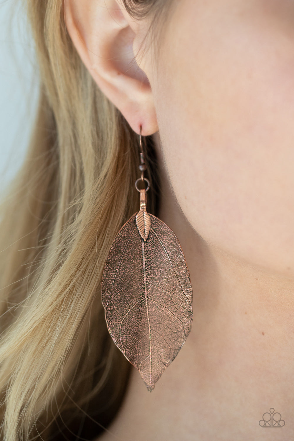 Paparazzi Leafy Legacy Copper Earrings A Finishing Touch Jewelry