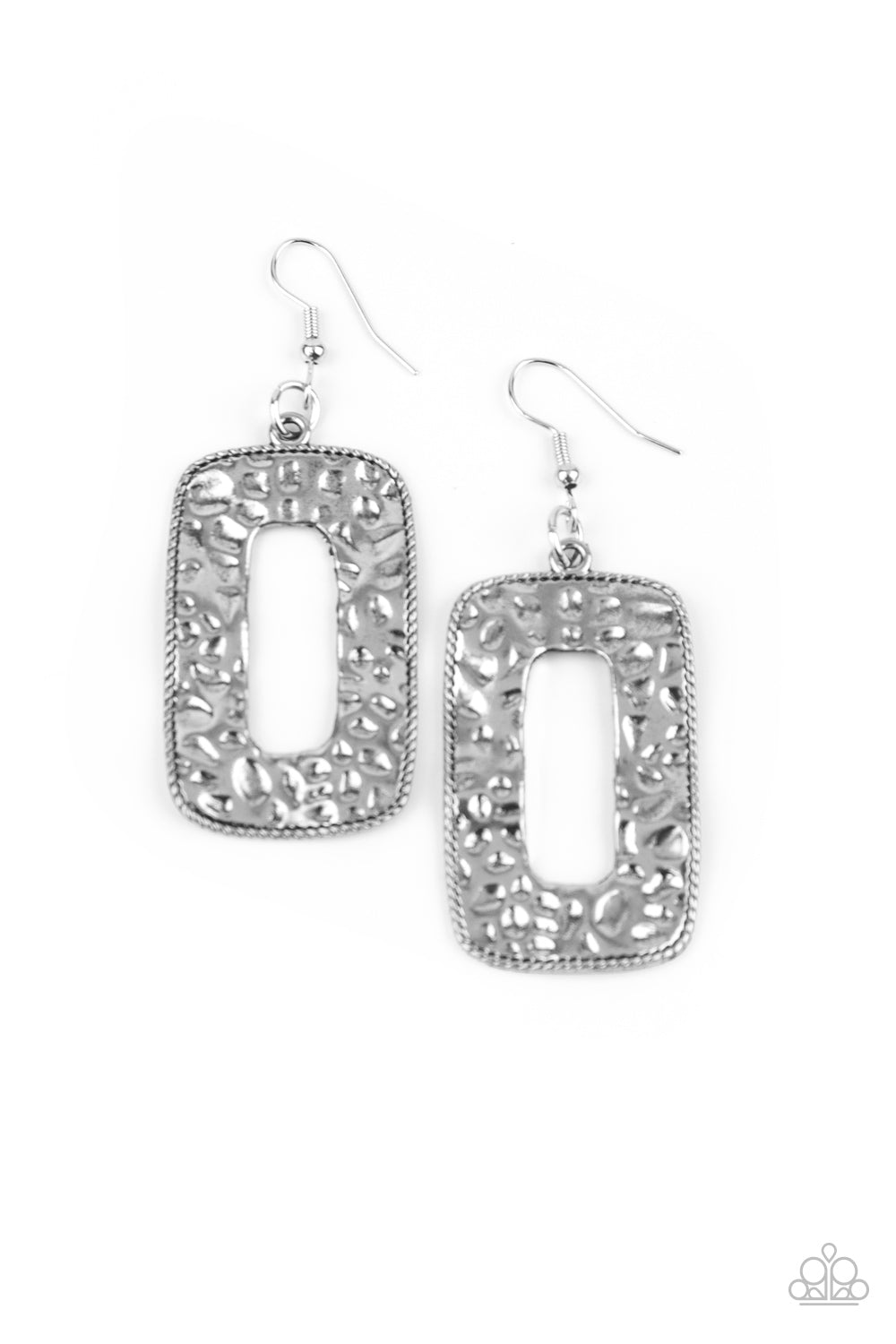 Paparazzi Primal Elements - Silver Earrings - A Finishing Touch 