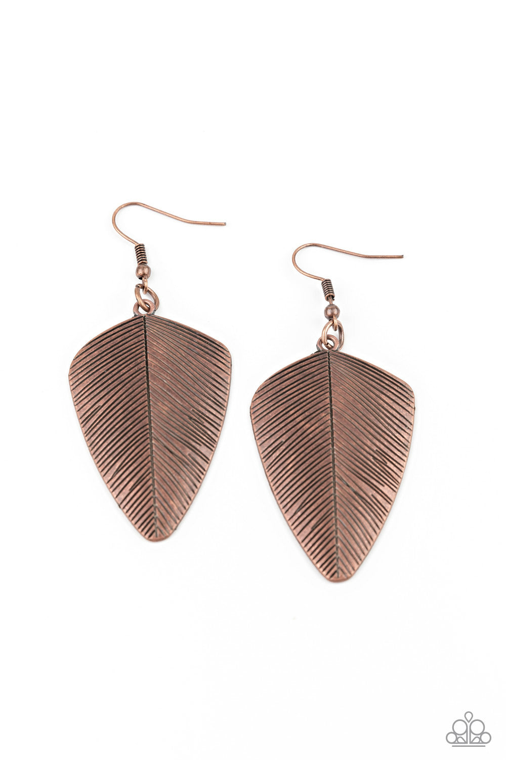 Paparazzi One Of The Flock - Copper Earrings - A Finishing Touch 