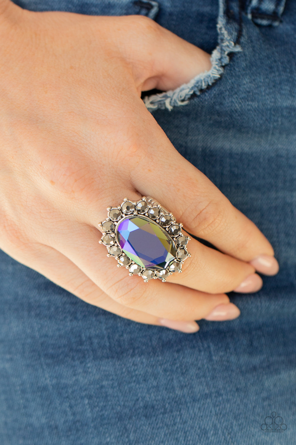 Paparazzi Bling Of All Bling - Blue Ring - A Finishing Touch Jewelry