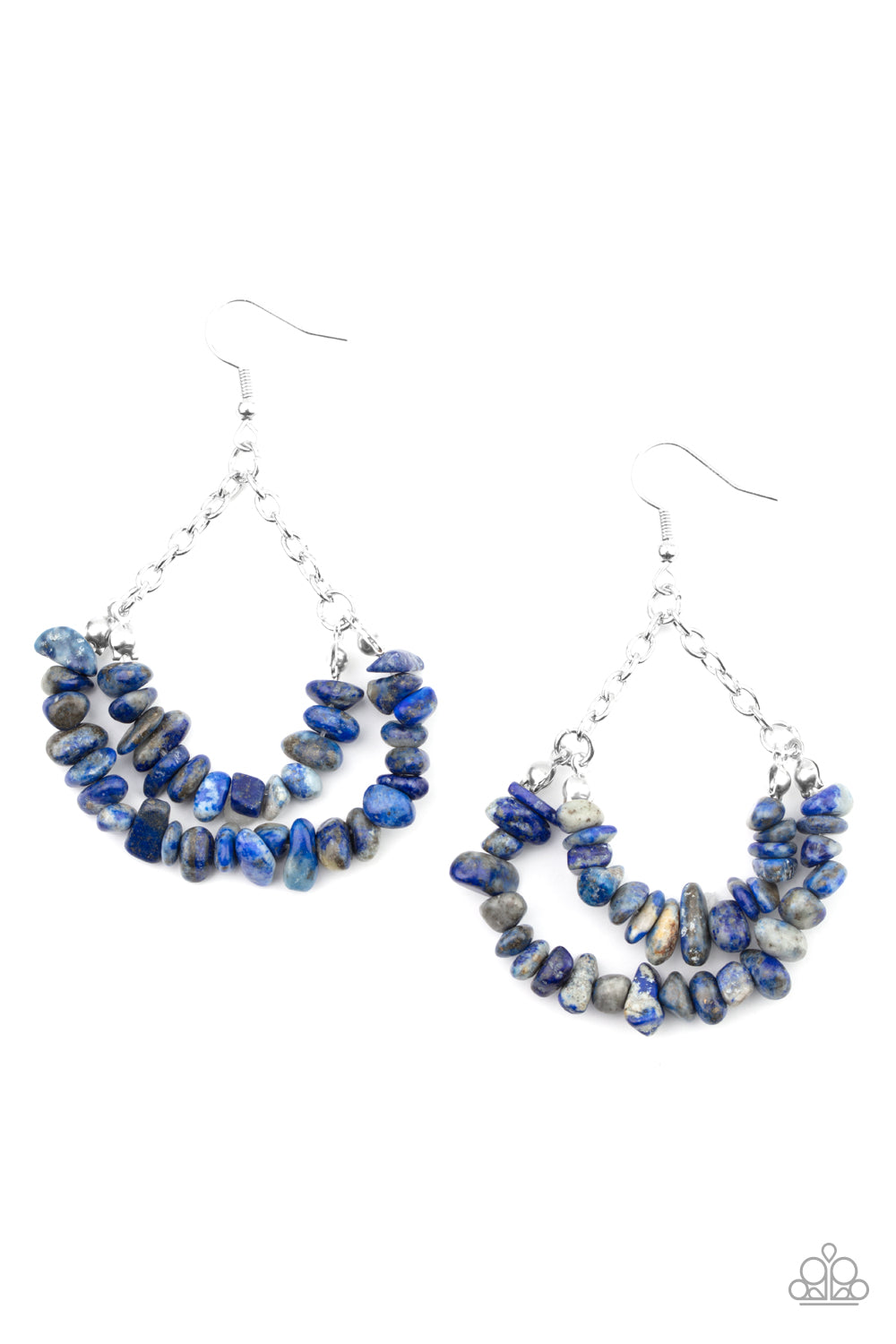Paparazzi Rainbow Rock Gardens - Blue Earrings - A Finishing Touch Jewelry