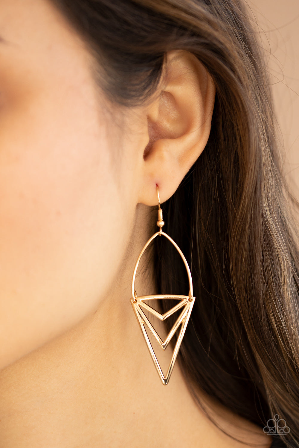 Paparazzi Proceed With Caution - Gold Earrings - A Finishing Touch Jewelry