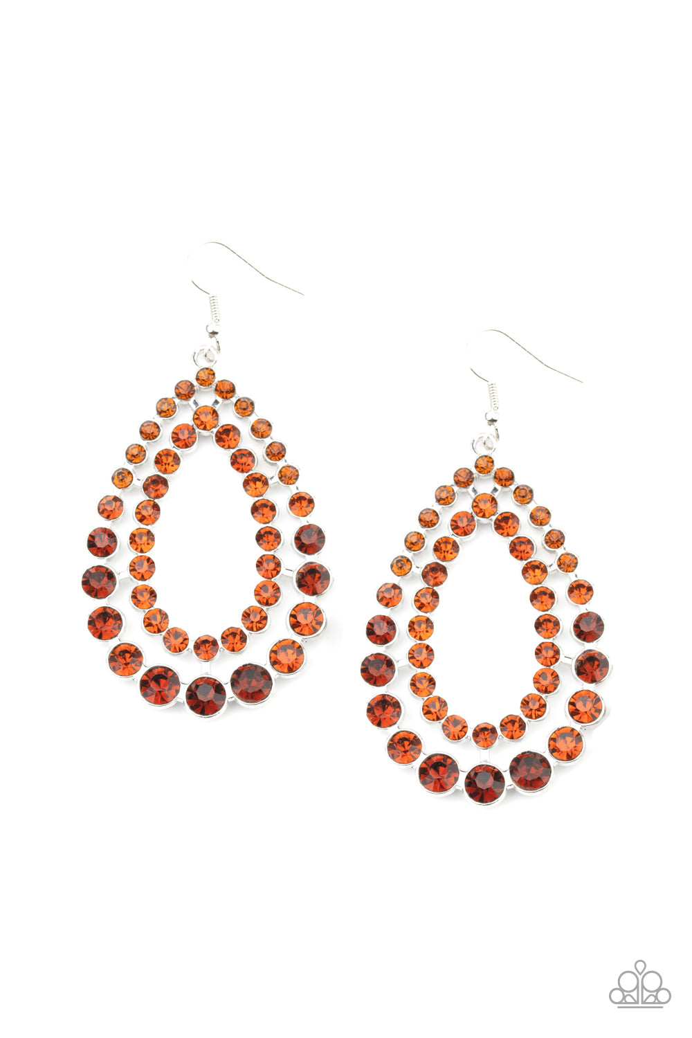 Paparazzi Glacial Glaze - Brown Earrings - A Finishing Touch Jewelry