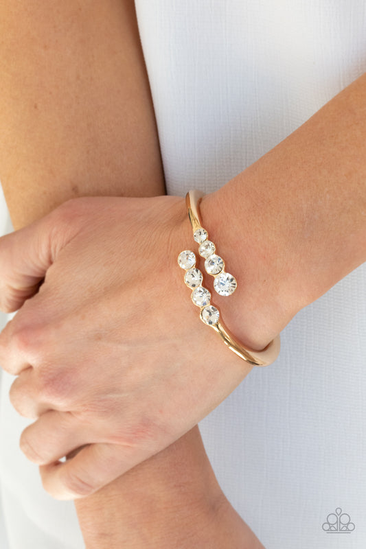 Paparazzi Defying Dazzle - Gold Bracelet - A Finishing Touch Jewelry