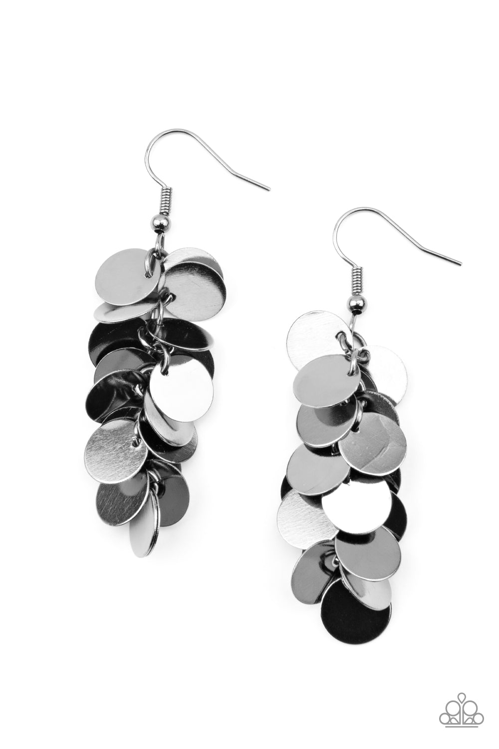 Paparazzi Hear Me Shimmer - Black Earrings - A Finishing Touch Jewelry