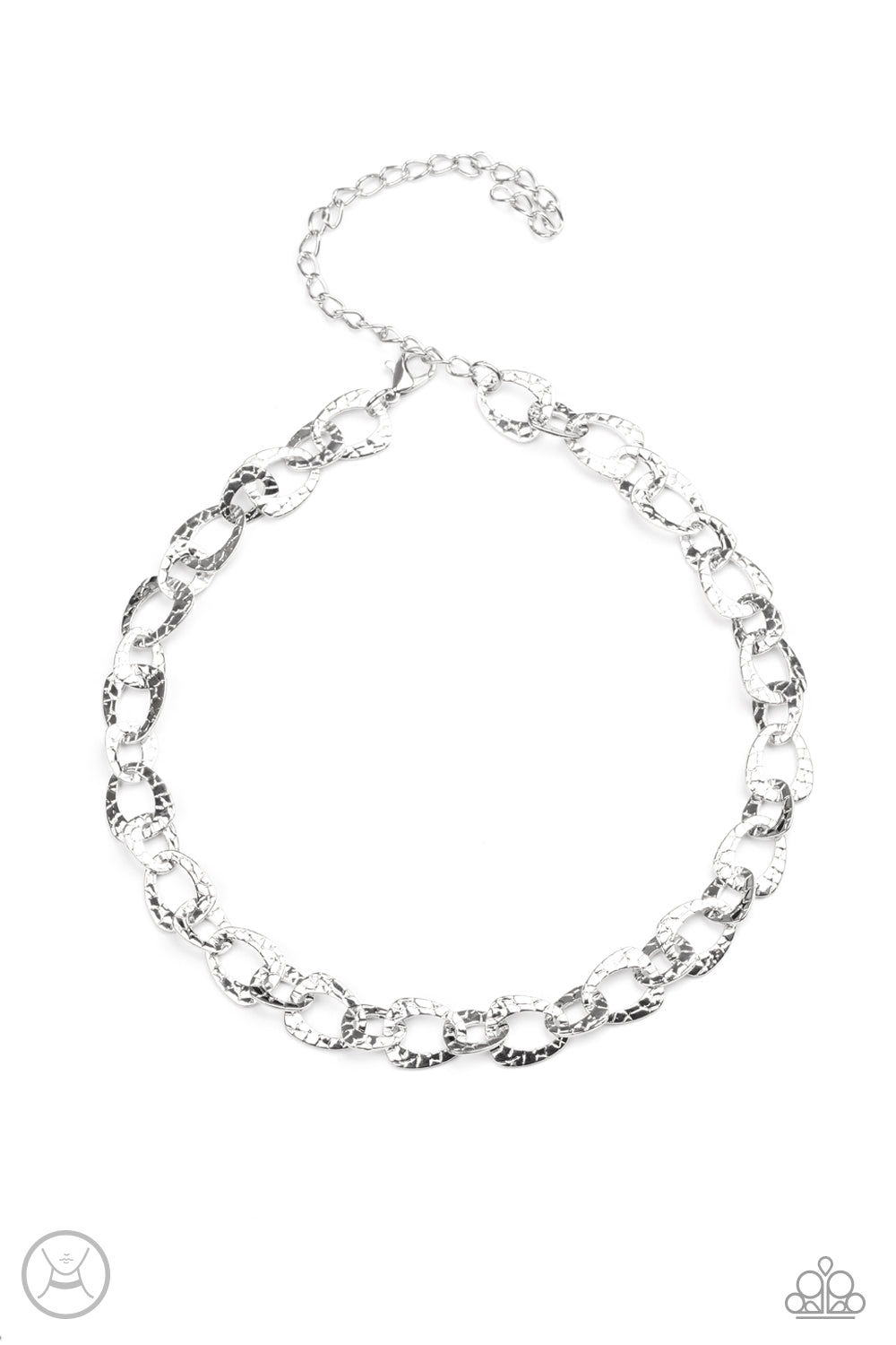 Paparazzi Urban Safari - Silver Necklace Choker - A Finishing Touch Jewelry