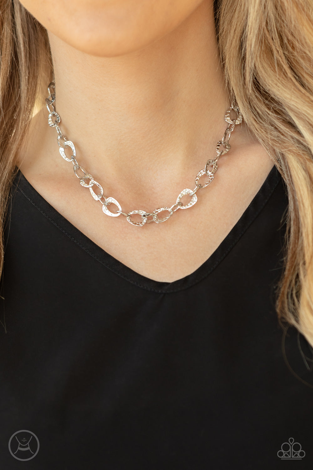 Paparazzi Urban Safari - Silver Necklace Choker - A Finishing Touch Jewelry